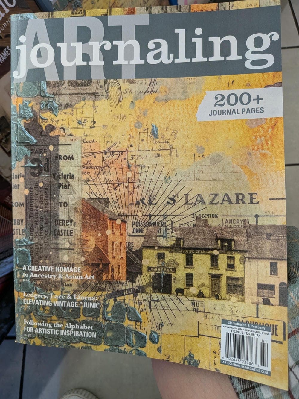 art journaling magazine front cover of art journaling magazine