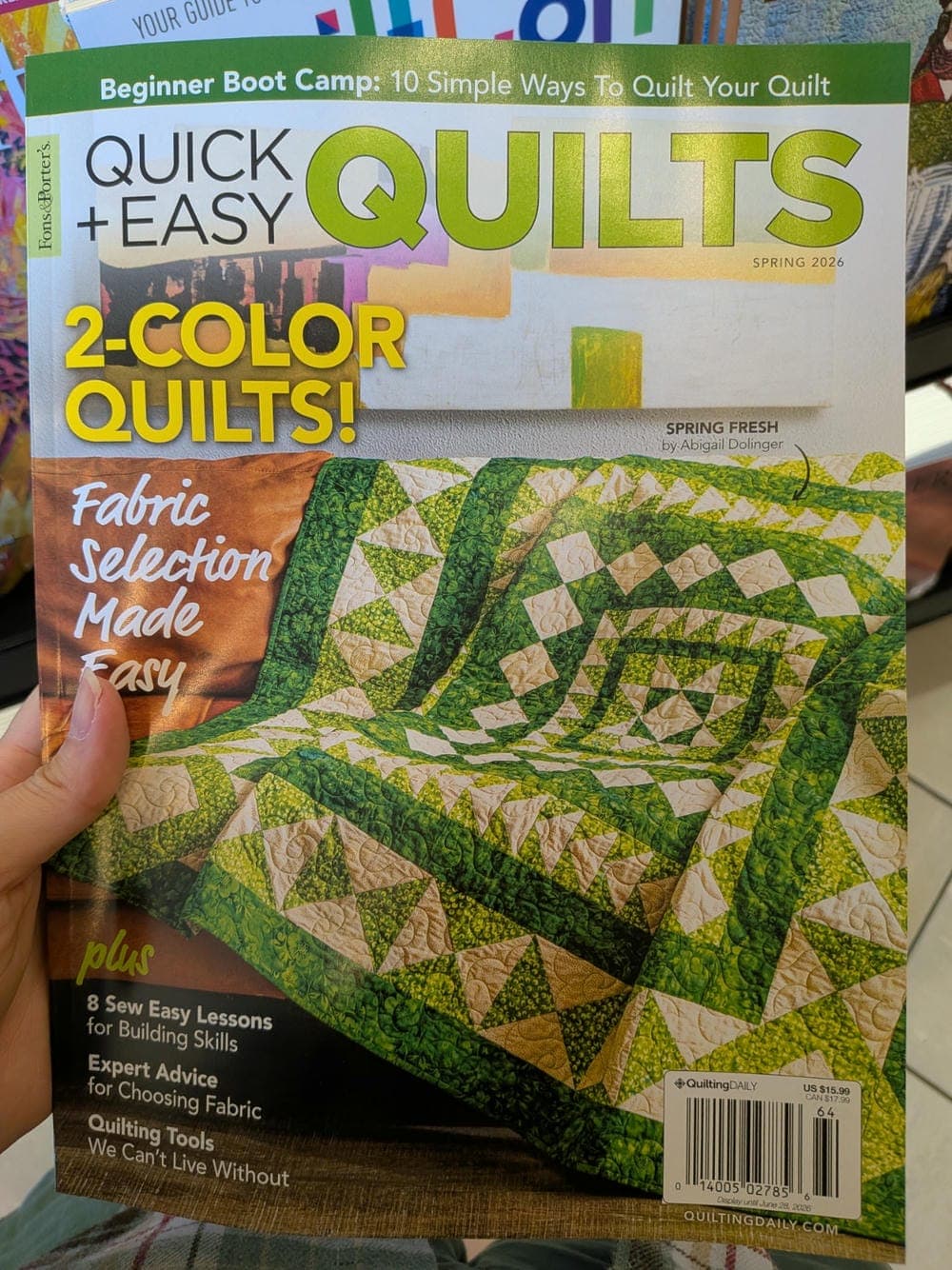 quick and easy quilts magazine front cover of quick and easy quilts magazine