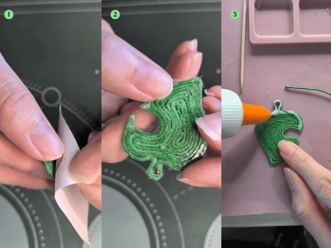 step 3 dry flip and repeat step 3 process of design